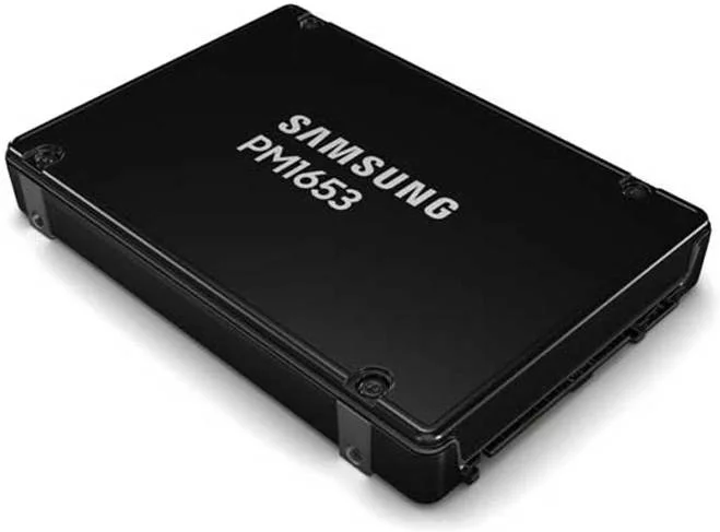 درایو حالت جامد داخلی سازمانی SAMSUNG PM1653 با ظرفیت 3.84 ترابایت، رابط SAS 24Gbps و اندازه 2.5 اینچ، سرعت خواندن ترتیبی تا 4200 مگابایت بر ثانیه و سرعت نوشتن ترتیبی تا 3700 مگابایت بر ثانیه، فناوری V-NAND 128 لایه، مشکی | MZILG3T8HCLS-00A07 درایو حالت جامد داخلی سازمانی SAMSUNG PM1653 با ظرفیت 3.84 ترابایت، رابط SAS 24Gbps و اندازه 2.5 اینچ، سرعت خواندن ترتیبی تا 4200 مگابایت بر ثانیه و سرعت نوشتن ترتیبی تا 3700 مگابایت بر ثانیه، فناوری V-NAND 128 لایه، مشکی | MZILG3T8HCLS-00A07
