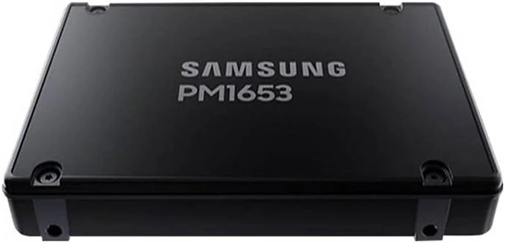 حافظه SSD داخلی سازمانی SAMSUNG PM1653 با ظرفیت 960 گیگابایت، رابط SAS 24Gbps و فرم فاکتور 2.5 اینچ، سرعت خواندن ترتیبی تا 4200 مگابایت بر ثانیه و سرعت نوشتن ترتیبی تا 1200 مگابایت بر ثانیه، فناوری V-NAND 128 لایه، رنگ مشکی | MZILG960HCHQ-00A07 حافظه SSD داخلی سازمانی SAMSUNG PM1653 با ظرفیت 960 گیگابایت، رابط SAS 24Gbps و فرم فاکتور 2.5 اینچ، سرعت خواندن ترتیبی تا 4200 مگابایت بر ثانیه و سرعت نوشتن ترتیبی تا 1200 مگابایت بر ثانیه، فناوری V-NAND 128 لایه، رنگ مشکی | MZILG960HCHQ-00A07