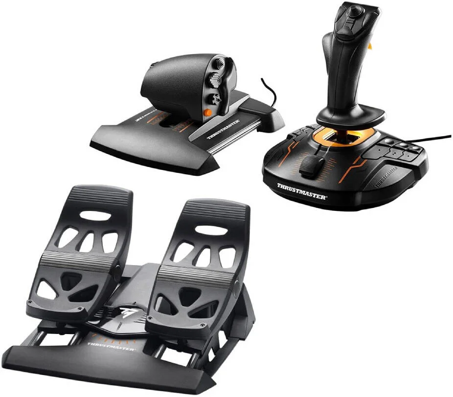 بسته پرواز Thrustmaster T.16000M FCS (جوی استیک، دریچه گاز و پدال های رادر) برای کامپیوتر، استیک دو طرفه، فناوری مغناطیسی H.E.A.R.T، 30 دکمه اکشن | TM-JSTK-T16000-FCS-FGHTPK بسته پرواز Thrustmaster T.16000M FCS (جوی استیک، دریچه گاز و پدال های رادر) برای کامپیوتر، استیک دو طرفه، فناوری مغناطیسی H.E.A.R.T، 30 دکمه اکشن | TM-JSTK-T16000-FCS-FGHTPK