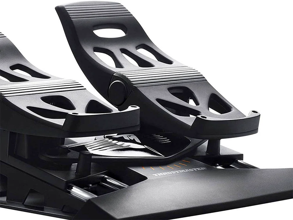 ست کامل T.Flight Full Kit X تراست مستر، جوی استیک ارگونومیک و واقعی، پدال های رادر T.Flight، مناسب برای شبیه سازهای پرواز و بازی ها، سازگار با ویندوز 7 و نسخه های بعدی، مشکی | TM-JSTK-TFLGHT-FULLKIT-XB