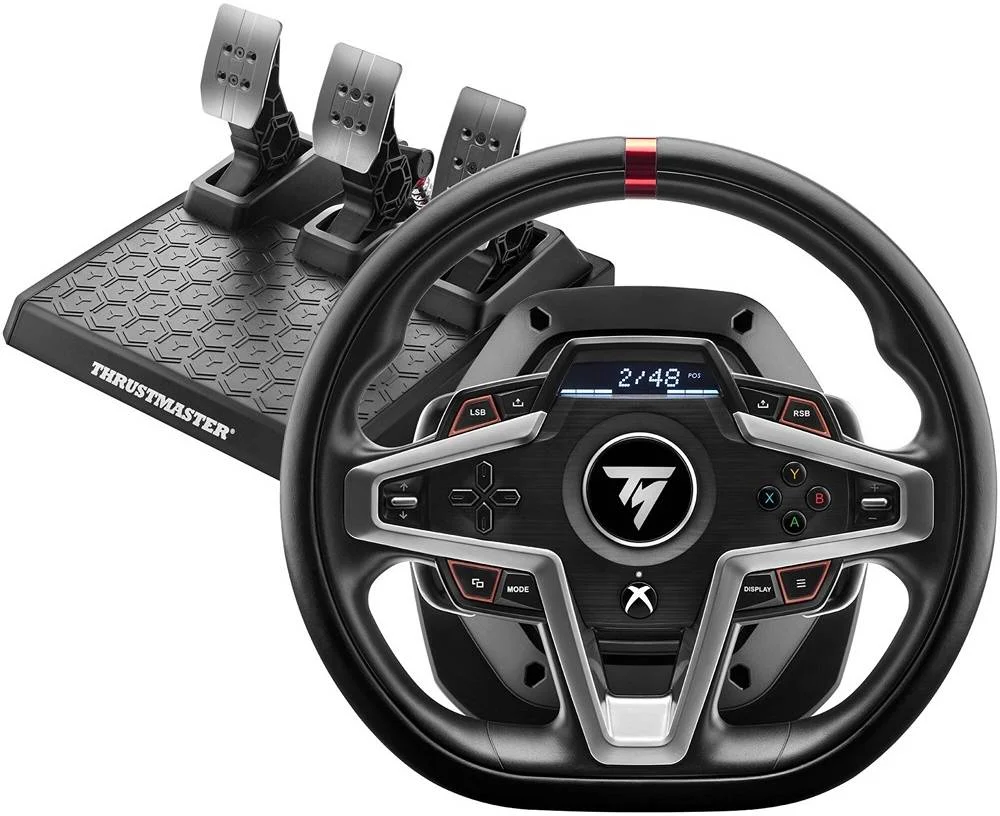 فرمان بازی Thrustmaster T248 Xbox Edition، پدالهای تعویض دنده مغناطیسی، 25 دکمه عملکرد، فیدبک نیروی پویا، سازگار با Xbox One و Xbox X، مشکی | 4460182 / TM-WHL-T248-XB فرمان بازی Thrustmaster T248 Xbox Edition، پدالهای تعویض دنده مغناطیسی، 25 دکمه عملکرد، فیدبک نیروی پویا، سازگار با Xbox One و Xbox X، مشکی | 4460182 / TM-WHL-T248-XB