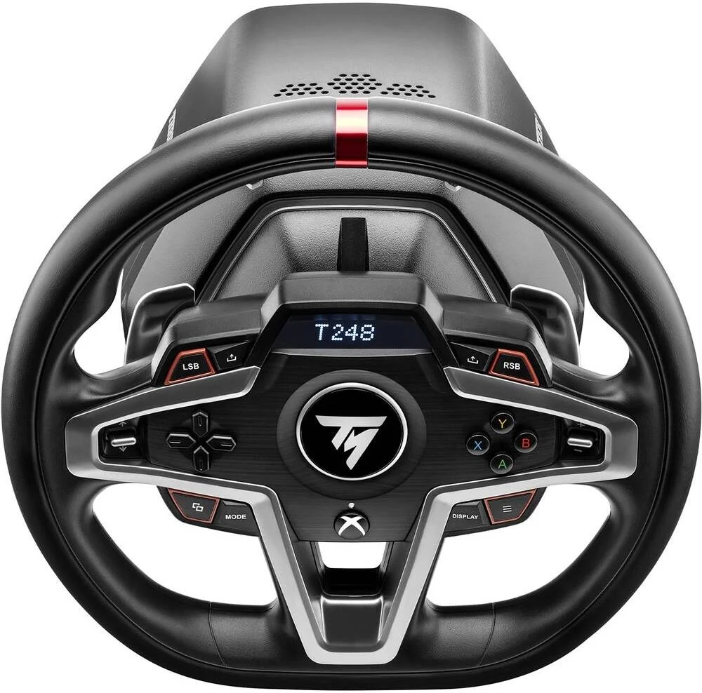 فرمان بازی Thrustmaster T248 Xbox Edition، پدال‌های تعویض دنده مغناطیسی، 25 دکمه عملکرد، فیدبک نیروی پویا، سازگار با Xbox One و Xbox X، مشکی | 4460182 / TM-WHL-T248-XB