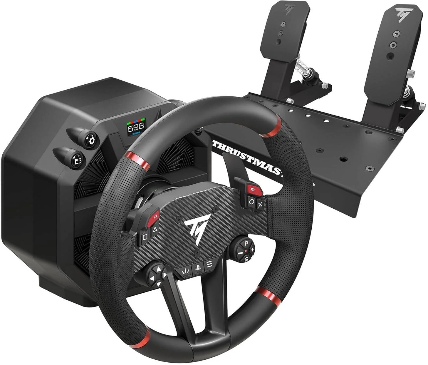 فرمان مسابقه Thrustmaster T598، 5nm + Overshoot، موتور Direct Axial Drive، رینگ فرمان اسپرت قابل جدا شدن، مجموعه پدال فلزی، فناوری HARMONY، صفحه نمایش Race Dash، برای PC، PS5 و PS4، مشکی | TM-WHL-T598 فرمان مسابقه Thrustmaster T598، 5nm + Overshoot، موتور Direct Axial Drive، رینگ فرمان اسپرت قابل جدا شدن، مجموعه پدال فلزی، فناوری HARMONY، صفحه نمایش Race Dash، برای PC، PS5 و PS4، مشکی | TM-WHL-T598