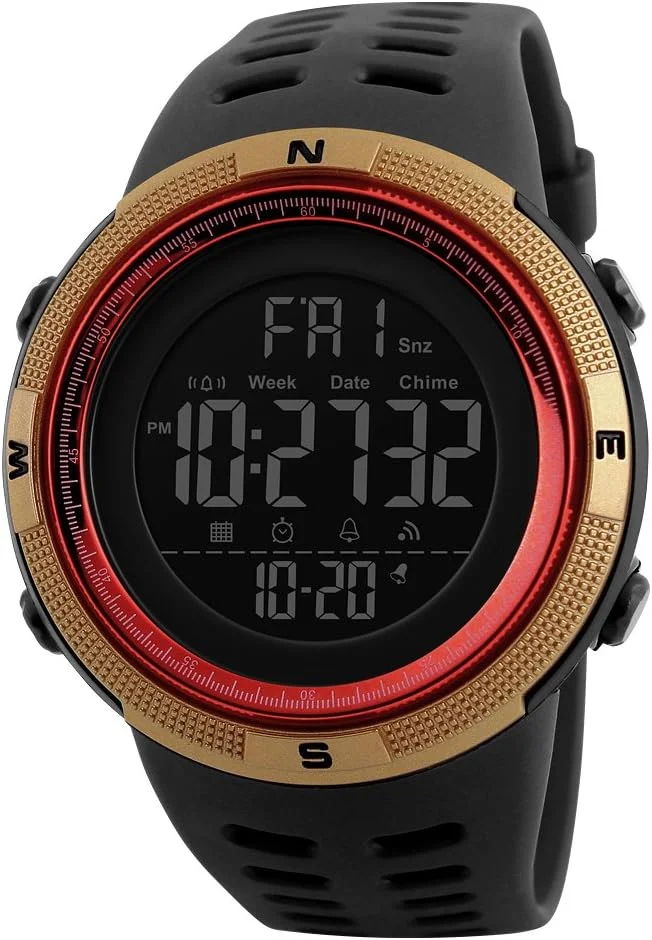 ساعت مچی مردانه اسپرت با قابلیت شمارش معکوس، زمان دوگانه، آلارم، کرنوگراف، دیجیتال، ضد آب تا عمق 50 متر ساعت مچی مردانه اسپرت با قابلیت شمارش معکوس، زمان دوگانه، آلارم، کرنوگراف، دیجیتال، ضد آب تا عمق 50 متر