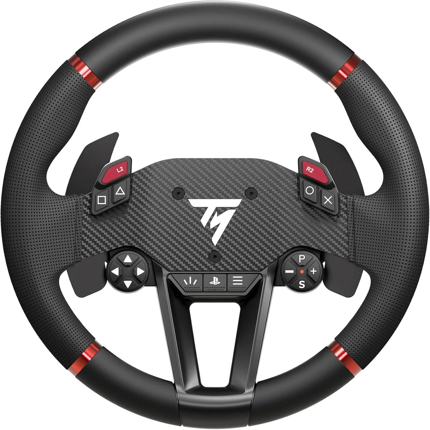 فرمان مسابقه Thrustmaster T598، 5nm + Overshoot، موتور Direct Axial Drive، رینگ فرمان اسپرت قابل جدا شدن، مجموعه پدال فلزی، فناوری HARMONY، صفحه نمایش Race Dash، برای PC، PS5 و PS4، مشکی | TM-WHL-T598
