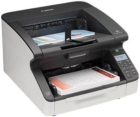 اسکنر Canon ImageFORMULA DR-G2140، با ظرفیت 500 برگه ADF، سرعت اسکن 145 صفحه در دقیقه یک رو / 290 تصویر در دقیقه دو رو، رزولوشن 600 DPI، تشخیص منگنه، سیاه و سفید | 3149C003AB