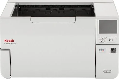 اسکنر رومیزی اسناد کداک مدل S3060F، رزولوشن 600 dpi، دارای فلت بد یکپارچه، سرعت 60 صفحه در دقیقه / 120 تصویر در دقیقه، ظرفیت تا 300 برگ (20 پوند) کاغذ | 8001745