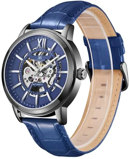 ساعت مچی مردانه کنت اسکات مدل DD2405AS، نمایشگر اتوماتیک و بند چرمی - K24323-XLNN، آبی ساعت مچی مردانه کنت اسکات مدل DD2405AS، نمایشگر اتوماتیک و بند چرمی - K24323-XLNN، آبی