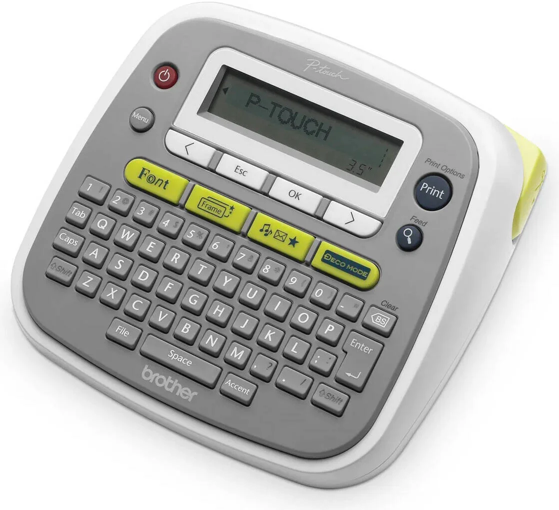 دستگاه چاپ لیبل برادر مدل PT-D200، رزولوشن 180 DPI، سرعت چاپ 20mm/sec، نمایشگر LCD، 825 تعداد کاراکتر، عرض چاپ تا 12mm با استفاده از نوارهای لمینت شده TZe، سفید/خاکستری | PT-D200 دستگاه چاپ لیبل برادر مدل PT-D200، رزولوشن 180 DPI، سرعت چاپ 20mm/sec، نمایشگر LCD، 825 تعداد کاراکتر، عرض چاپ تا 12mm با استفاده از نوارهای لمینت شده TZe، سفید/خاکستری | PT-D200