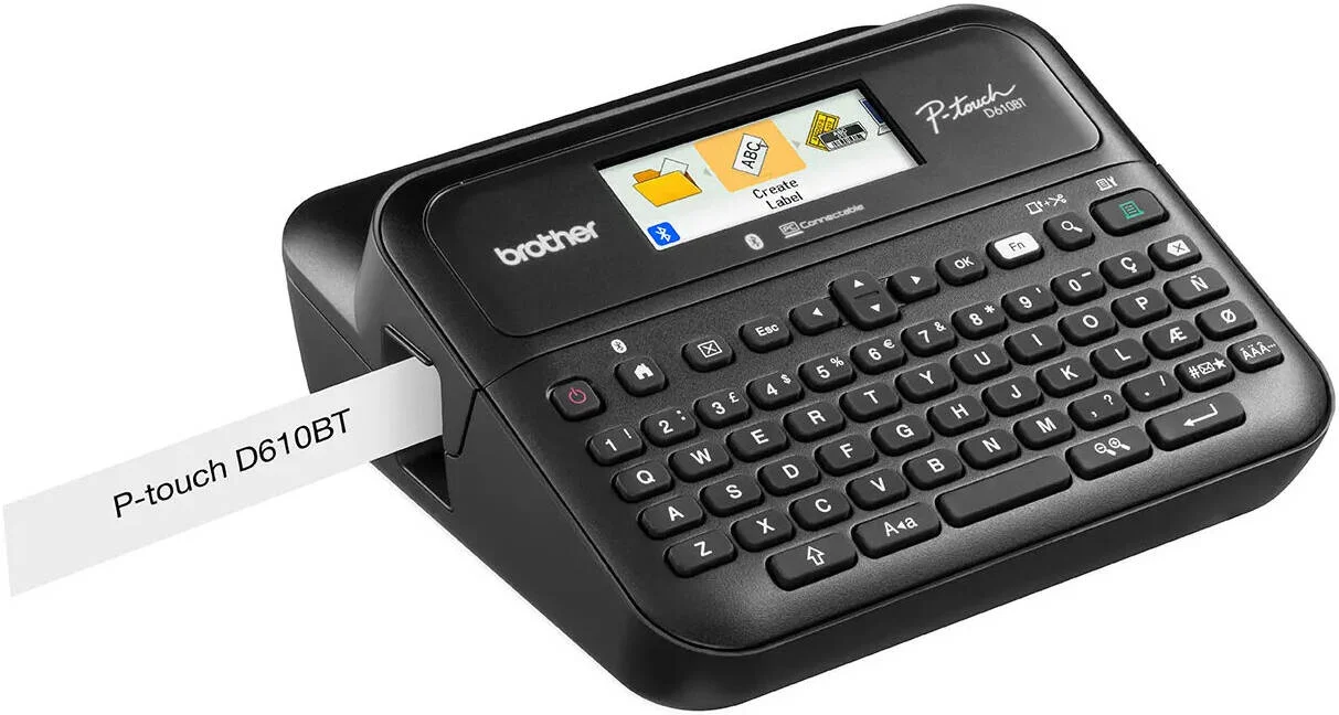 چاپگر لیبل برادر مدل PT-D610-BT با بلوتوث، سرعت چاپ 30 میلیمتر بر ثانیه، نمایشگر رنگی، چاپ تا عرض 24 میلیمتر نوارهای لمینت شده TZe، زبانهای فارسی، عربی و انگلیسی، مشکی | PTD-610BT چاپگر لیبل برادر مدل PT-D610-BT با بلوتوث، سرعت چاپ 30 میلیمتر بر ثانیه، نمایشگر رنگی، چاپ تا عرض 24 میلیمتر نوارهای لمینت شده TZe، زبانهای فارسی، عربی و انگلیسی، مشکی | PTD-610BT