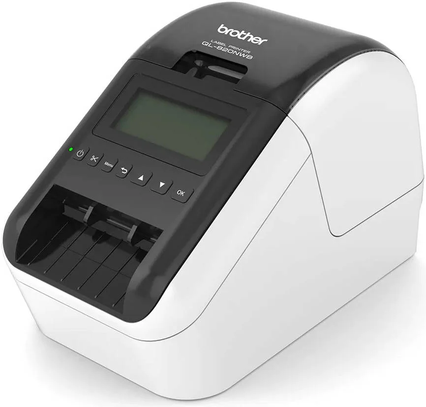 چاپگر حرارتی لیبل برادر مدل QL-820NWB، LCD گرافیکی 320x120 نقطه ای با نور پس زمینه، سرعت چاپ 176 میلی متر بر ثانیه، USB و اترنت سیمی، شبکه بی سیم، بلوتوث، خاموش شدن خودکار، سفید | QL-820NWB چاپگر حرارتی لیبل برادر مدل QL-820NWB، LCD گرافیکی 320x120 نقطه ای با نور پس زمینه، سرعت چاپ 176 میلی متر بر ثانیه، USB و اترنت سیمی، شبکه بی سیم، بلوتوث، خاموش شدن خودکار، سفید | QL-820NWB