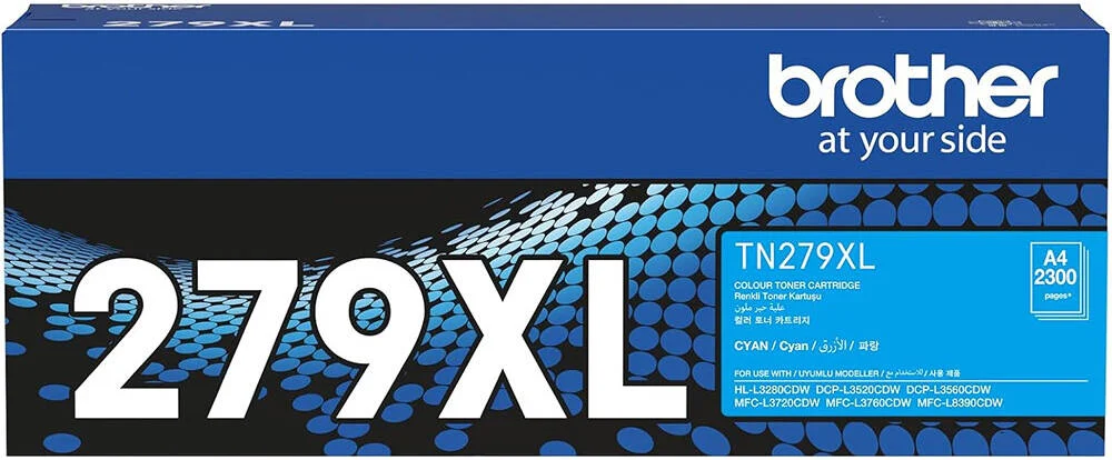 کارتریج تونر Brother TN-279XL، تا 2300 برگ، فیروزه ای | TN-279XL-CYAN