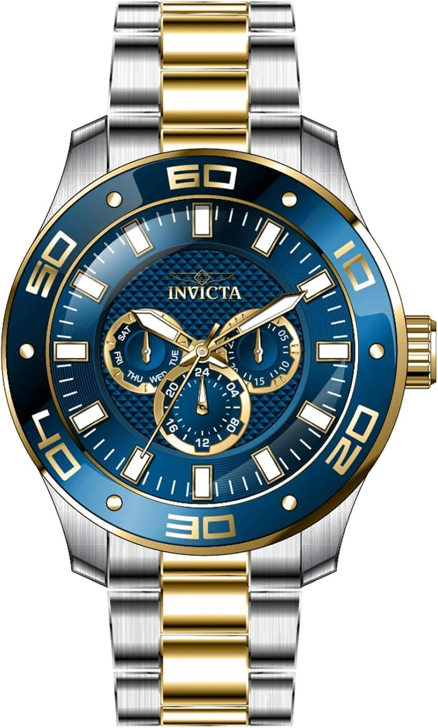 ساعت مردانه اینویکتا Pro Diver - Scuba 45760 - ضد آب - آنالوگ - موتور کوارتز - استیل ضد زنگ با صفحه آبی - 50 میلی متر