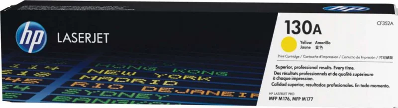 کارتریج تونر لیزری اورجینال زرد اچ پی 130A مدل CF352A