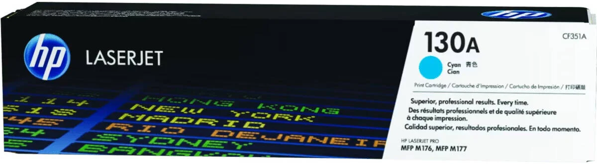 کارتریج تونر لیزری رنگی اچ پی 130A آبی، بازدهی 1000 صفحه، اندازه استاندارد | CF351A