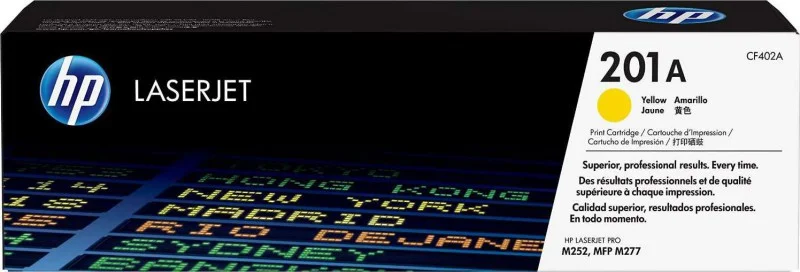 کارتریج تونر لیزری اصلی زرد رنگ HP 201A مدل CF402A