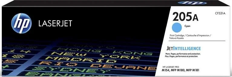 کارتریج تونر لیزری اورجینال اچ پی 205A فیروزه ای | CF531A
