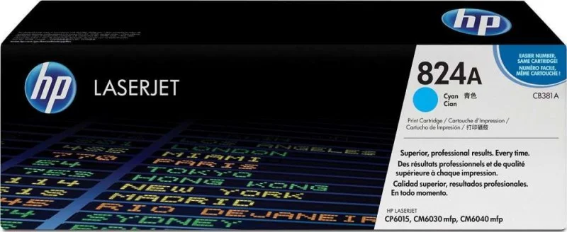 کارتریج تونر لیزری اورجینال اچ پی 824A آبی فیروزه ای | CB381A