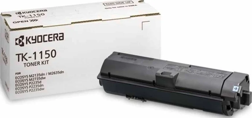 کارتریج تونر مشکی Kyocera TK-1150 سازگار با Kyocera ECOSYS M2135dn, M2635dn, M2735dw, P2235dn, P225dw | TK-1150
