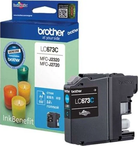 کارتریج جوهر آبی فیروزه ای Brother LC-673 | LC673C