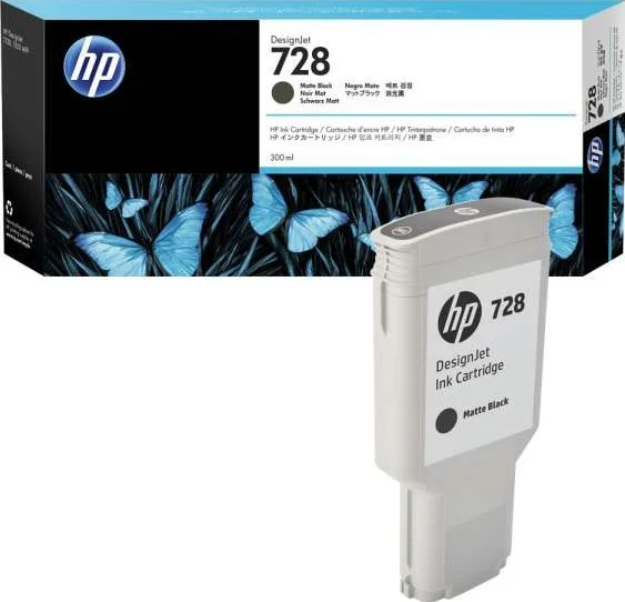 کارتریج جوهر مشکی مات 300 میلی لیتری HP 728 DesignJet مدل F9J68A