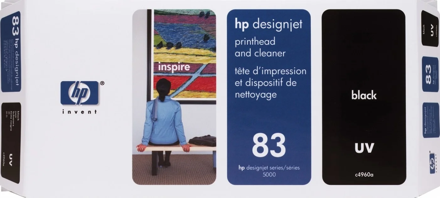 هد چاپ و تمیز کننده هد چاپ مشکی HP 83 DesignJet UV | C4960A