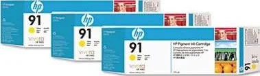 کارتریج جوهر زرد HP 91، بسته 3 عددی 775 میلی لیتری | C9485A