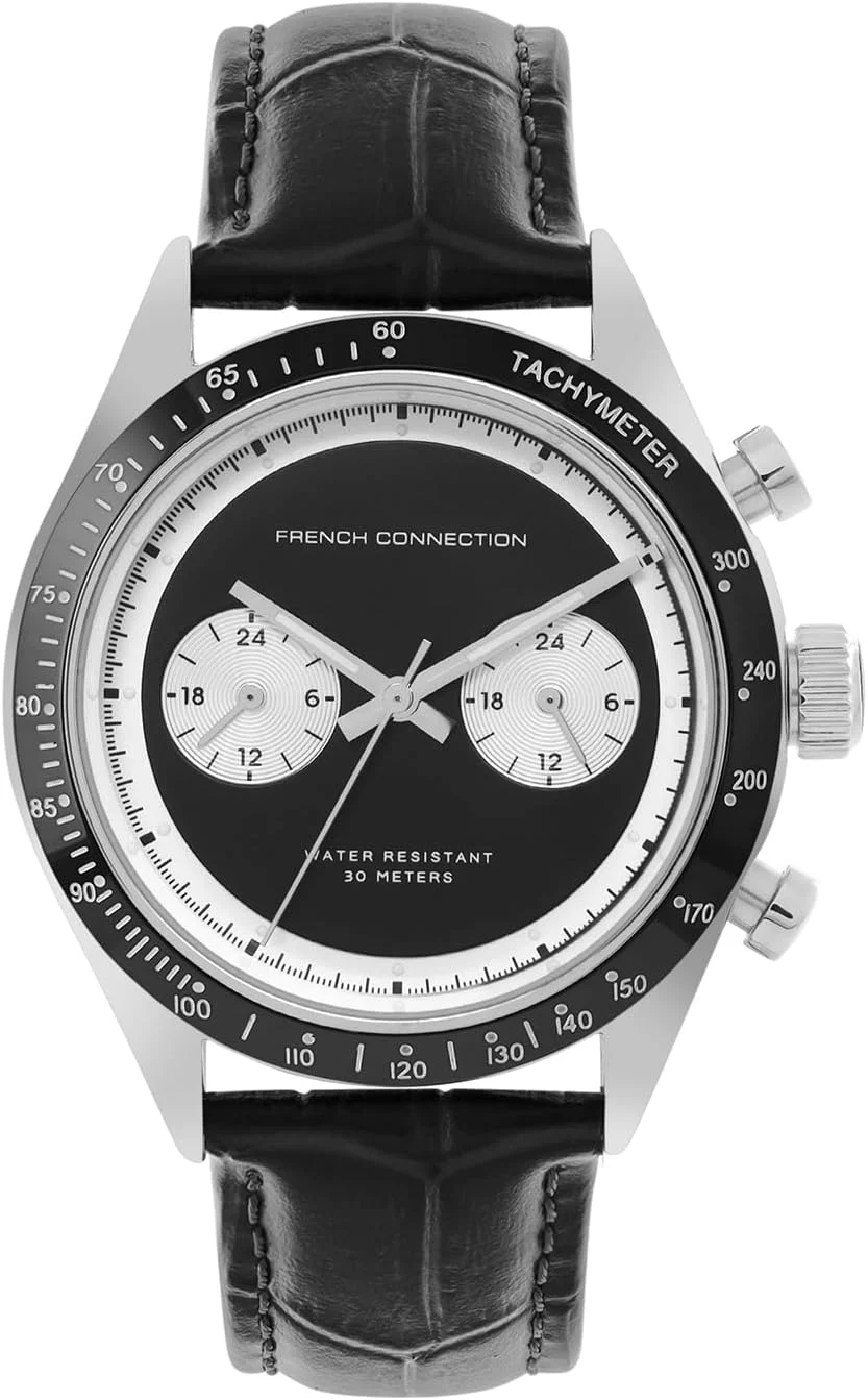 ساعت مچی مردانه آنالوگ مشکی فرنچ کانکشن مدل FCP37BL-S