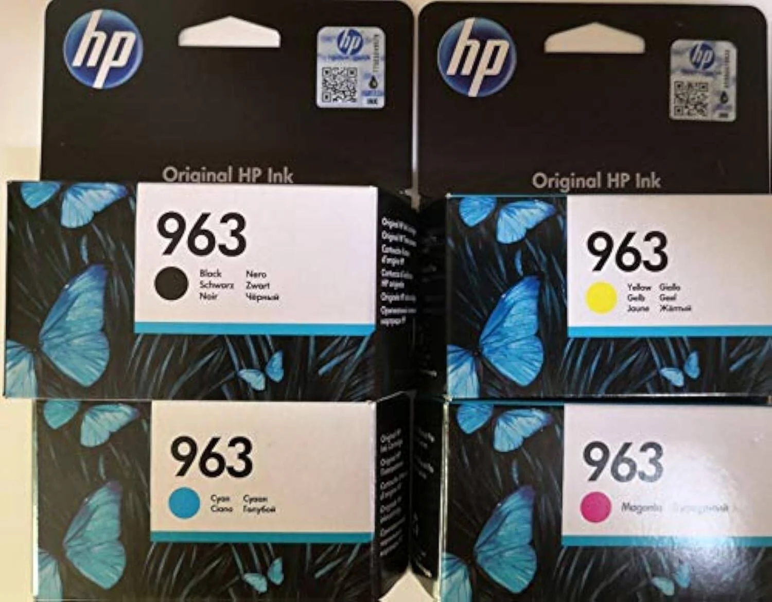 ست چهارتایی کارتریج اصلی HP 963 مناسب برای HP Officejet Pro 9010, 9012, 9015, 9016, 9019, 9020, 9022, 9025