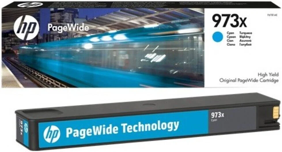 کارتریج فیروزه ای اورجینال با بازدهی بالا HP 973X PageWide مدل F6T81AE