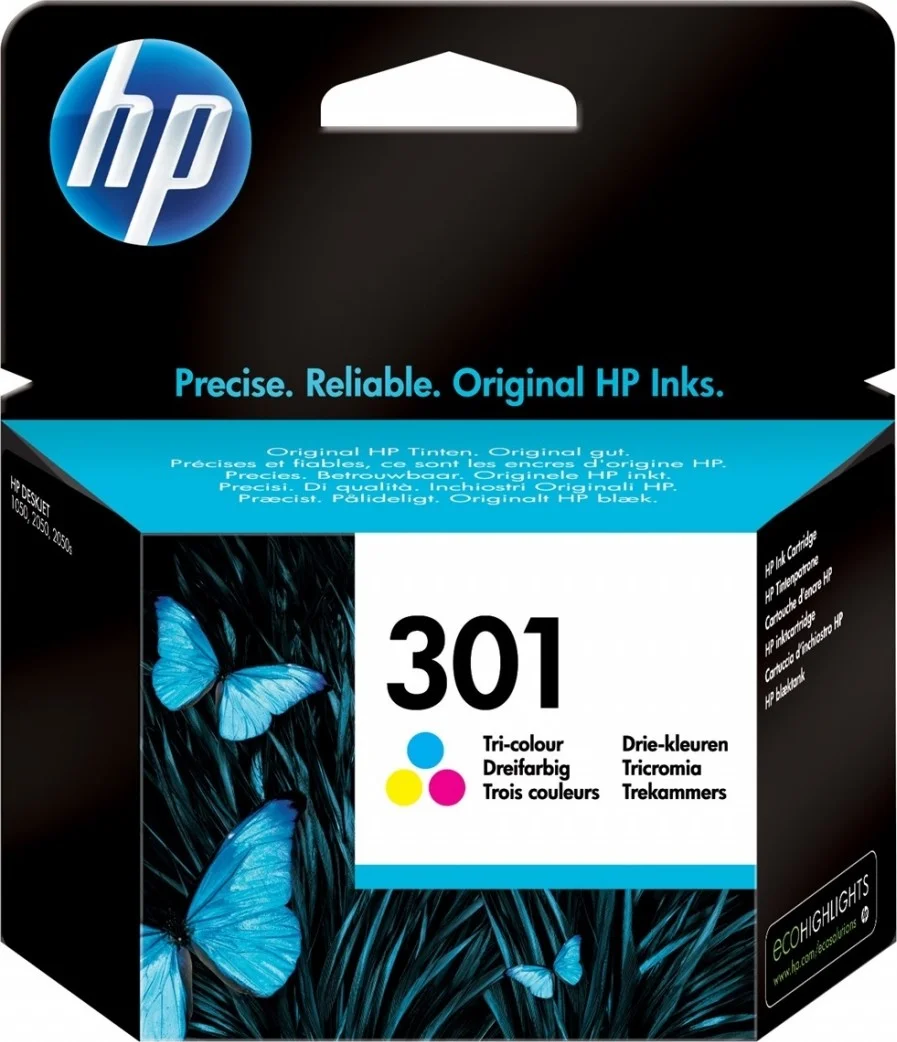 کارتریج جوهر رنگی سه رنگ اصلی HP 301 مدل CH562EE
