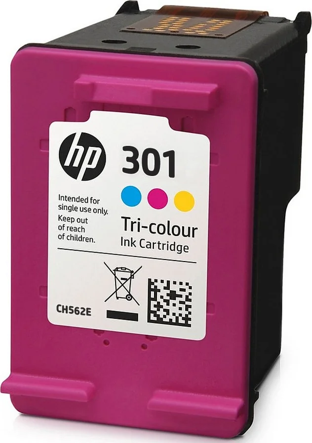 کارتریج جوهر رنگی سه رنگ اصلی HP 301 مدل CH562EE