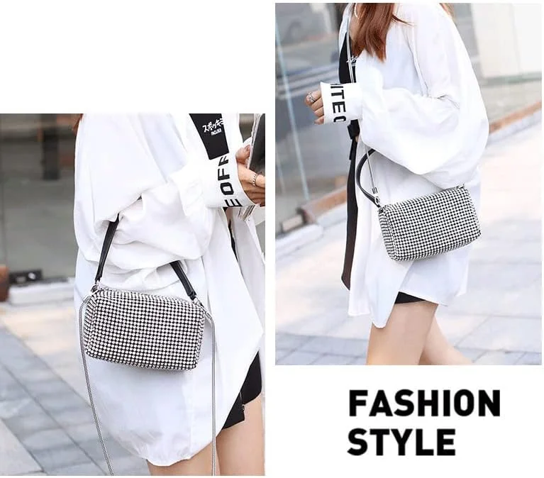 کیف مجلسی زنانه نگین دار، کیف نقره ای براق، کیف کلاچ مجلسی زنانه کیف مجلسی زنانه نگین دار، کیف نقره ای براق، کیف کلاچ مجلسی زنانه