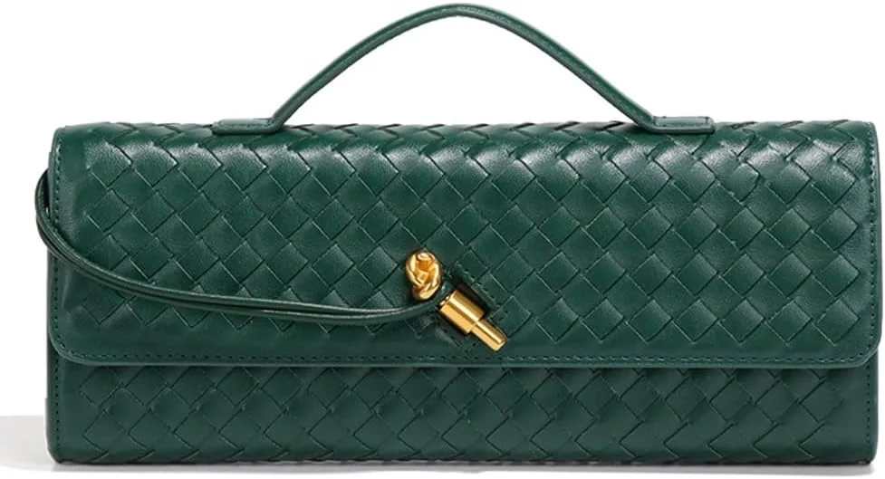 کیف دستی بافتنی مجلسی شیک، کیف دوشی زیر بغل زنانه، کیف دستی زیبا، کیف چرمی دوشی