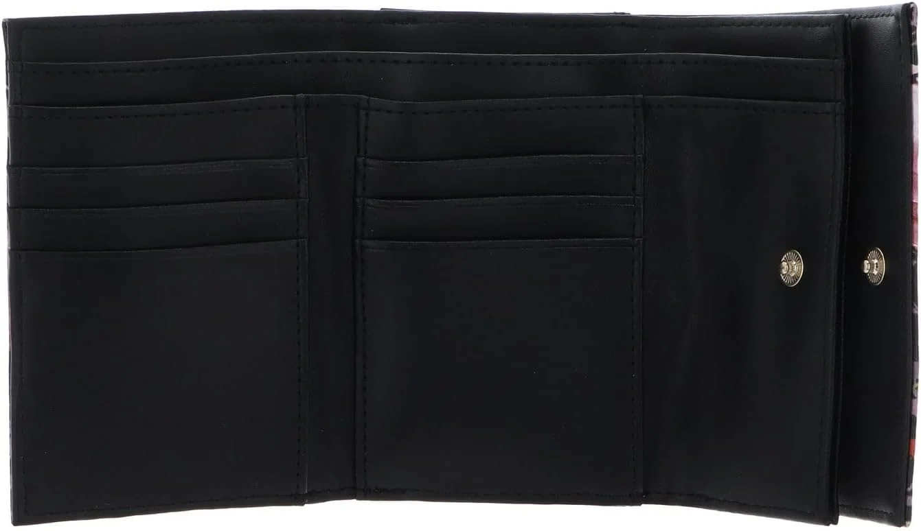 کیف پول چرمی کوچک زنانه تد بیکر مدل Tulna با طرح گل، مشکی