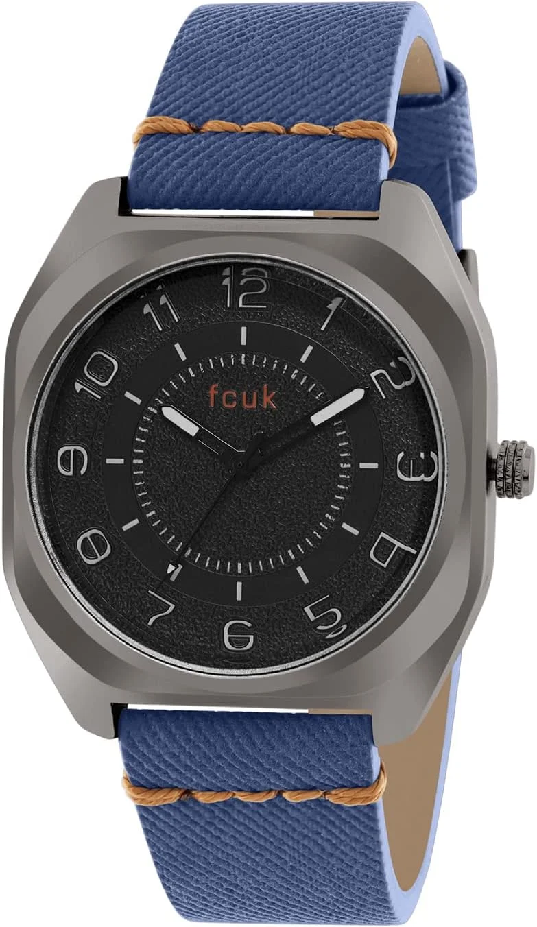 ساعت مچی مردانه آنالوگ FCUK با صفحه مشکی - FK00014C، مشکی