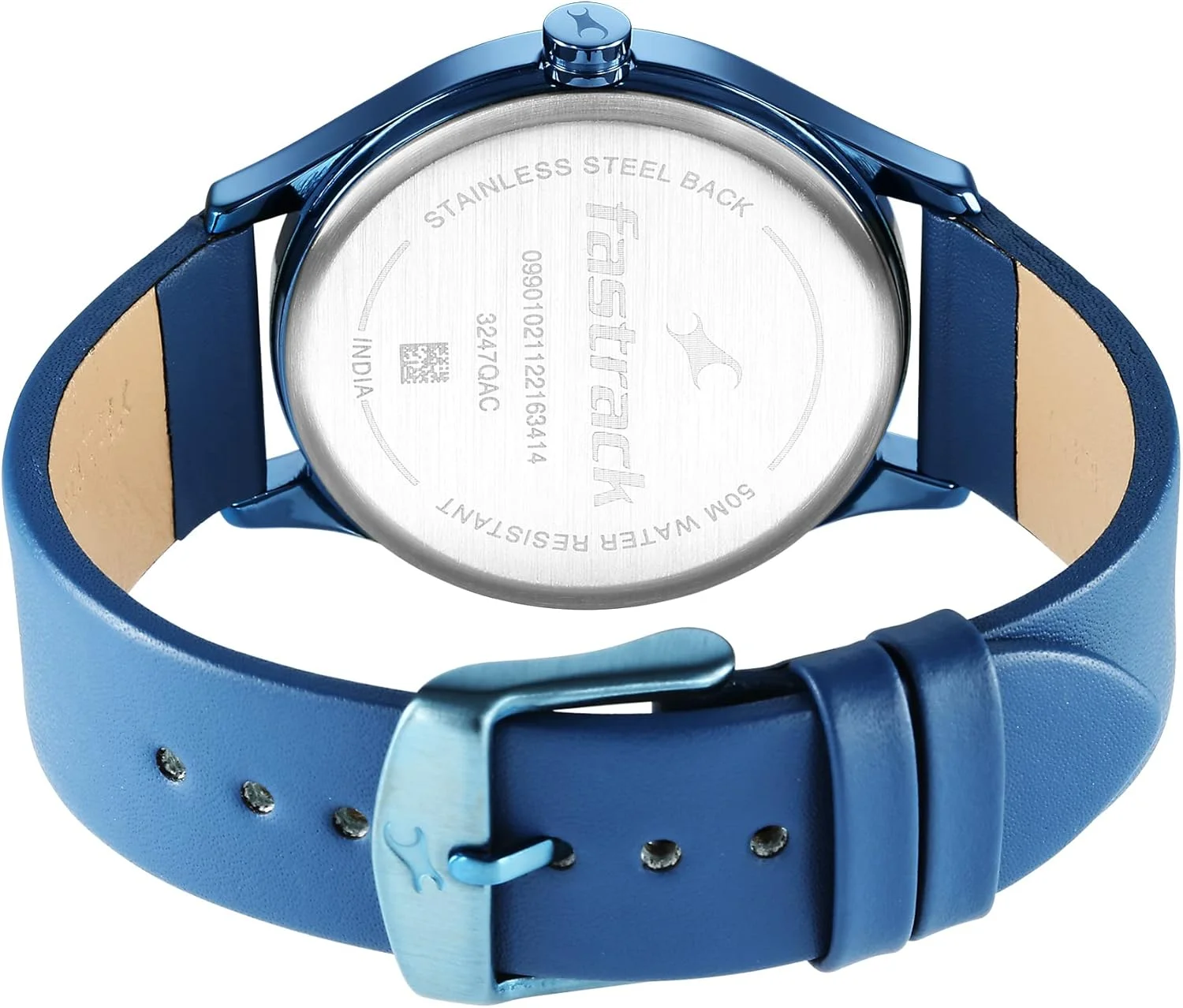 ساعت مچی عقربهای مردانه فستتراک مدل Style Up با صفحه آبی، نمایشگر روز و تاریخ و بند چرمی - NS3247QL01 ساعت مچی عقربهای مردانه فستتراک مدل Style Up با صفحه آبی، نمایشگر روز و تاریخ و بند چرمی - NS3247QL01