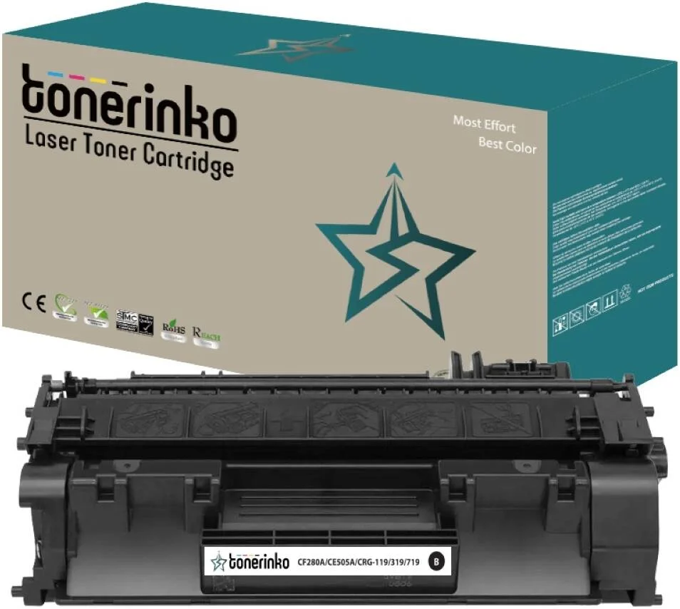 کارتریج تونر Tonerinko 80A CF280A با چیپ به روز شده، تونر سازگار برای پرینترهای HP LaserJet Pro 400، M401dw، MFP M425n، MFP M425fdw، بازدهی بالا، کیفیت چاپ واضح، مشکی | CF280A