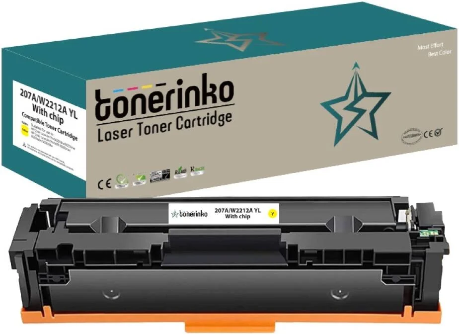 کارتریج تونر جایگزین ممتاز تونرینکو سازگار با HP 207A و 207X، برای HP Color LaserJet Pro MFP M283fdw, M255dw, M282nw, M283fdn, M255nw (زرد 207A/W2212A YL با چیپست) | W2212A YL کارتریج تونر جایگزین ممتاز تونرینکو سازگار با HP 207A و 207X، برای HP Color LaserJet Pro MFP M283fdw, M255dw, M282nw, M283fdn, M255nw (زرد 207A/W2212A YL با چیپست) | W2212A YL