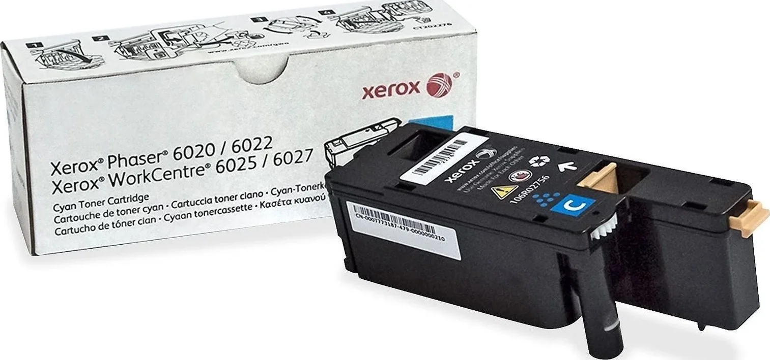 کارتریج تونر فیروزه ای زیراکس 106R02756 برای Phaser 6020, 6020VBI, 6022, WorkCentre 6025, 6027