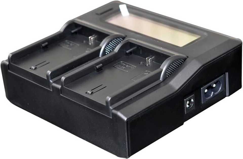 شارژر باتری سریع دوگانه با نمایشگر LCD برای LP-E6N LP-E6 LC-E6E کانن EOS R5 R6، EOS 6D 7D 80D 70D 60D 60Da 5D Mark III 5D Mark II 5D2 5D3 XC10 XC15 دوربین DSLR