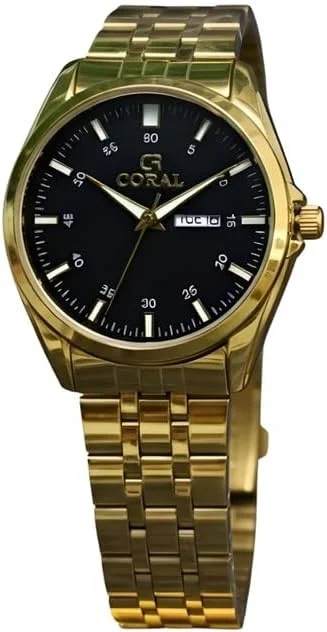 ساعت آنالوگ مردانه کورال با صفحه مشکی و بدنه استیل ساعت آنالوگ مردانه کورال با صفحه مشکی و بدنه استیل