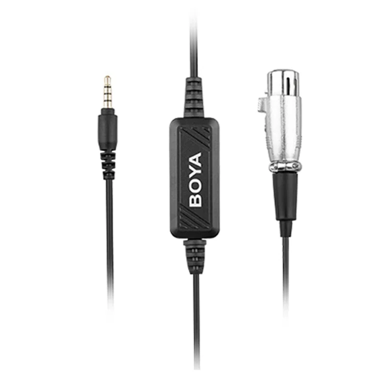 کابل میکروفون بویا مدل BY-BCA6 با اتصال XLR به فیش 3.5 میلی‌متری