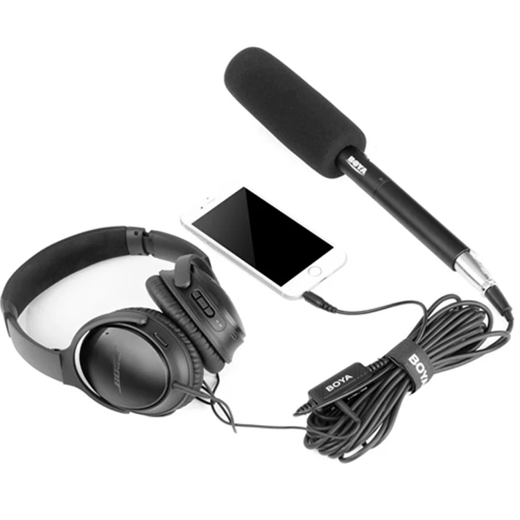 کابل میکروفون بویا مدل BY-BCA6 با اتصال XLR به فیش 3.5 میلی‌متری