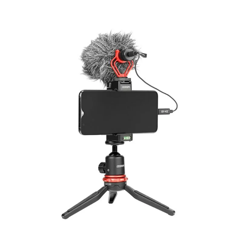 کابل تبدیل میکروفون بویا BY-K2 با جک 3.5 میلی‌متری TRS به USB Type-C