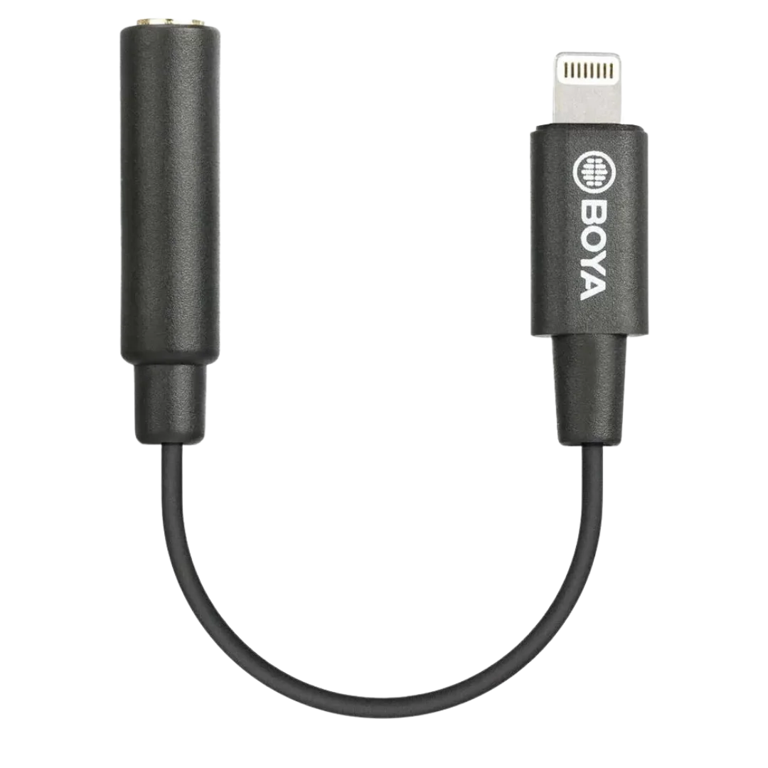 کابل تبدیل جک 3.5 میلی متری TRRS به لایتنینگ بویا مدل BY-K3