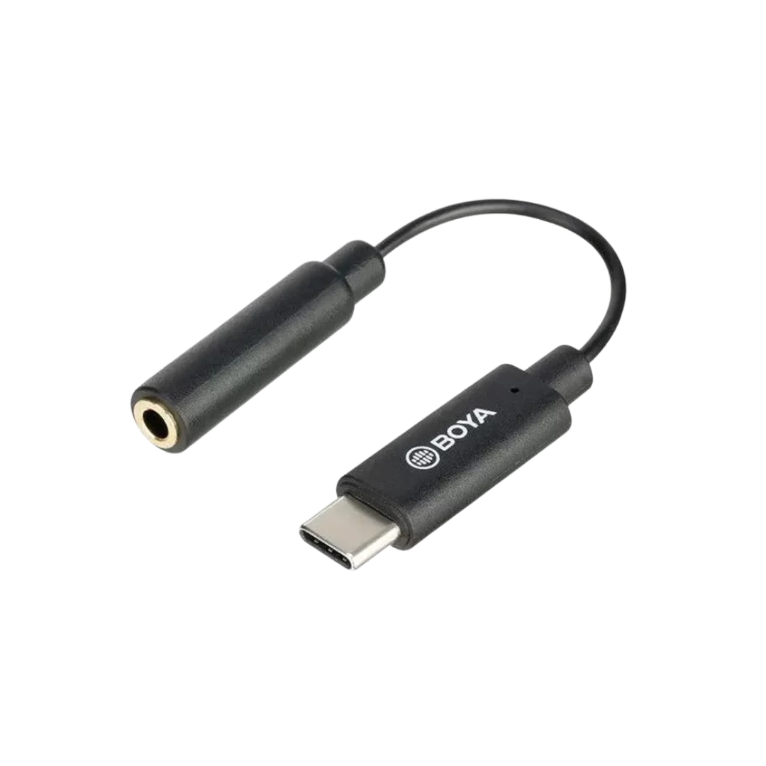 کابل تبدیل BOYA BY-K9 با جک 3.5 میلی‌متری TRRS به USB Type-C