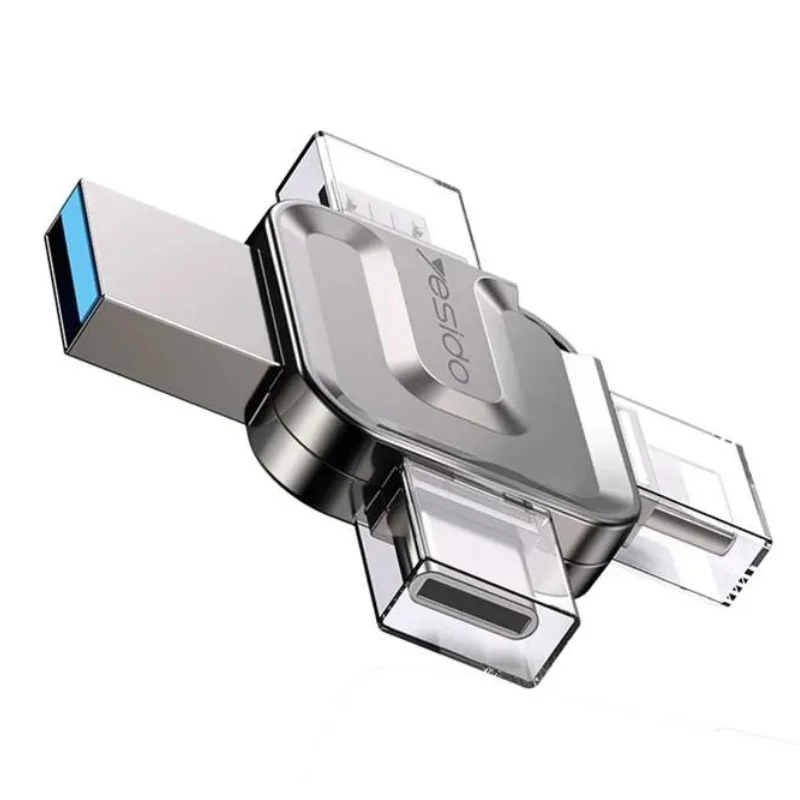 فلش مموری 128 گیگابایتی یسیدو مدل FL15 با درگاه های متنوع فلش مموری 128 گیگابایتی یسیدو مدل FL15 با درگاه های متنوع