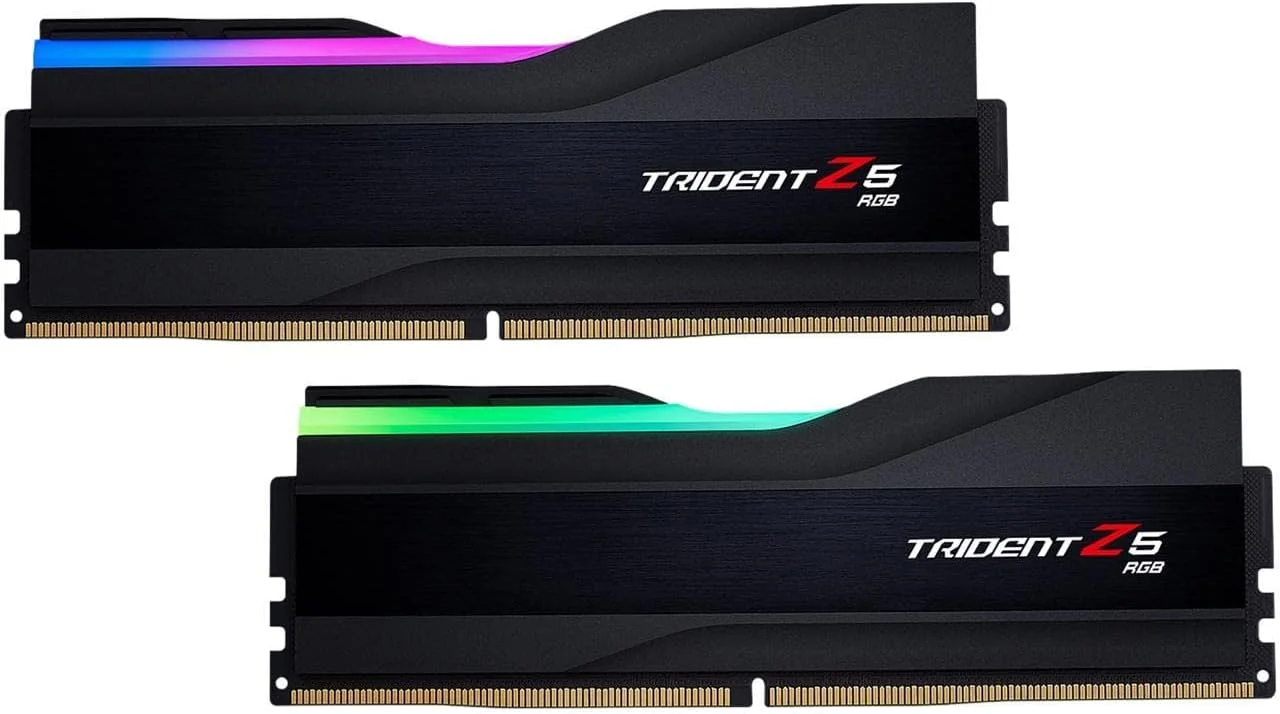 رم دسکتاپ جی.اسکیل Trident Z5 RGB سری DDR5 (سازگار با Intel XMP 3.0 و AMD Expo) ظرفیت 64 گیگابایت (2 عدد 32 گیگابایتی) سرعت 6000MT/s CL36-36-36-96 ولتاژ 1.35V مدل U-DIMM - مشکی مات (F5-6000J3636F32GX2-TZ5RK) رم دسکتاپ جی.اسکیل Trident Z5 RGB سری DDR5 (سازگار با Intel XMP 3.0 و AMD Expo) ظرفیت 64 گیگابایت (2 عدد 32 گیگابایتی) سرعت 6000MT/s CL36-36-36-96 ولتاژ 1.35V مدل U-DIMM - مشکی مات (F5-6000J3636F32GX2-TZ5RK)