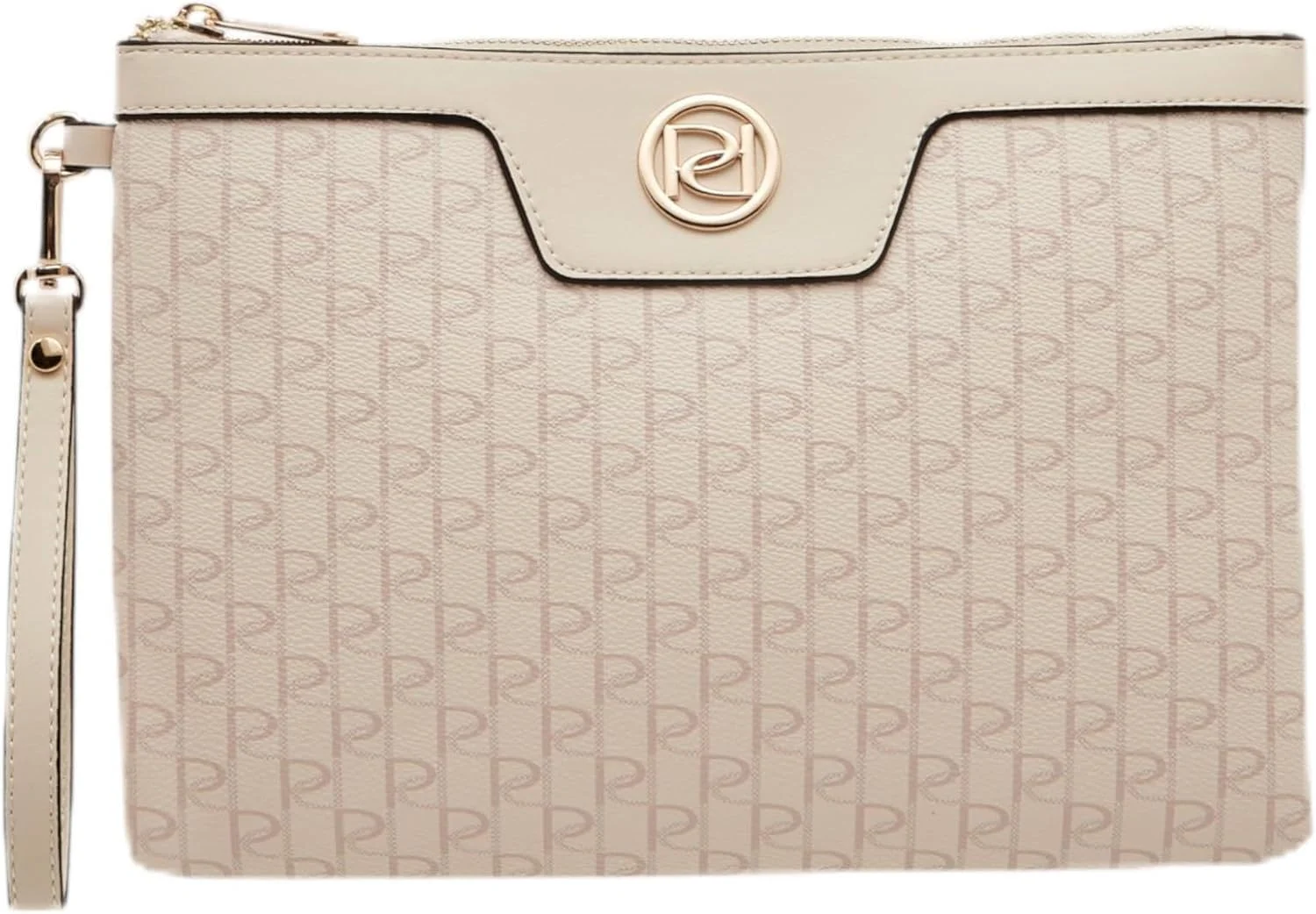 کیف دستی زنانه پاپريكا با طرح مونوگرام و بست زیپی، صورتی، تک سایز